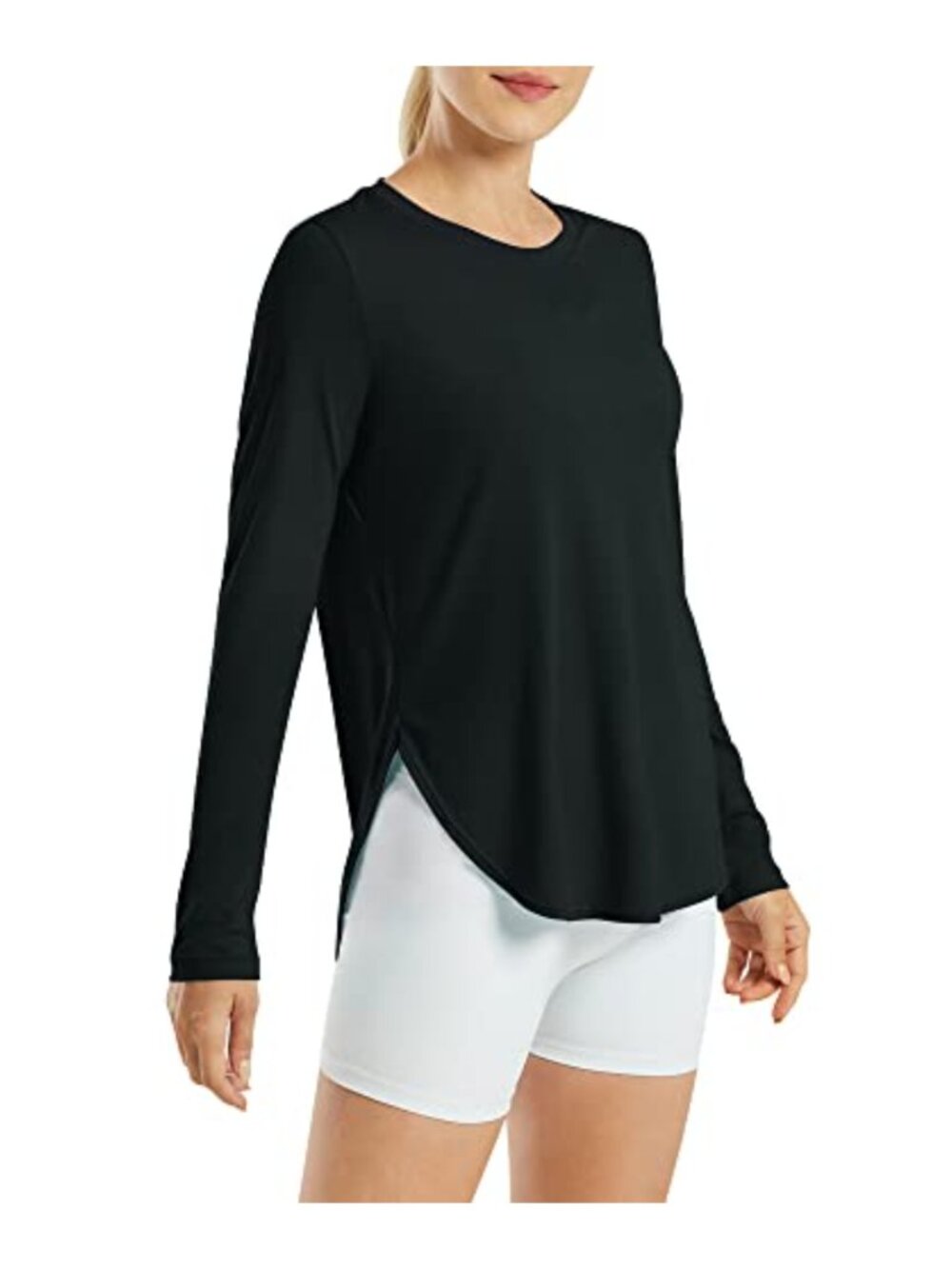 UPF 50+ Sun Shirt Long Sleeve Workout Top Quick Dry